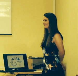 Delphine Merger, lors de la défense de sa thèse d'état de docteur en pharmacie, le 20 mars 2014