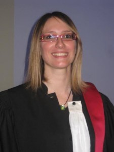 Myriam Berruyer, lors de la défense de sa thèse pour le diplôme d'état de Docteur en pharmacie, le 14 avril 2014