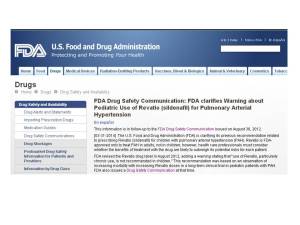 Avis de la Food and Drug Administration