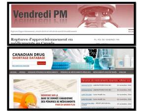 Sites Internet de déclaration de ruptures d'approvisionnement de médicaments