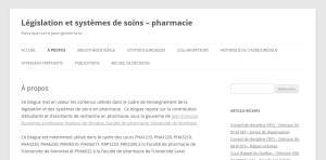 Législation et systèmes de soins - pharmacie :  https://lsspharmacie.wordpress.com/a-propos/