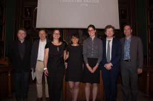 Membres du jury, de gauche à droite Dr Paubel, Pr Farinotti, Dr Prot-Labarthe, Mme Guérin, Mme Tanguay, Pr Bourdon, M Bussières