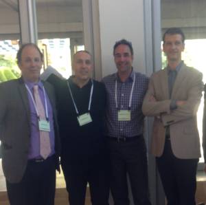 Panélistes invités, de gauche à droite, Philippe Arnaud, Stéphane Honoré, Jean-François Bussières et Pierrick Bedouch;  sont absents sur la photo Francoise De Crozals et Jacques Trevidic. 